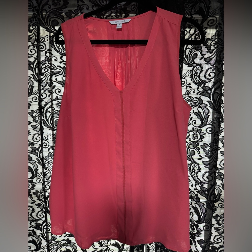 Womens 1x dress tank in coral